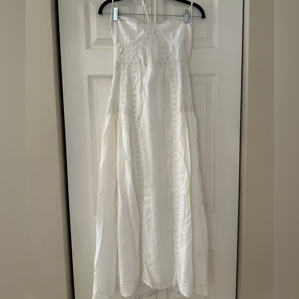 Anthropologie White Maxi Dress